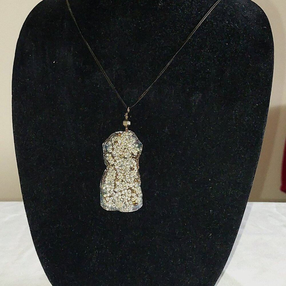 32" necklace with 2" pendant